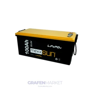 MEXXSUN 100Ah LiFePO4 Lityum Akü / Batarya (25,6V – 2560Wh)