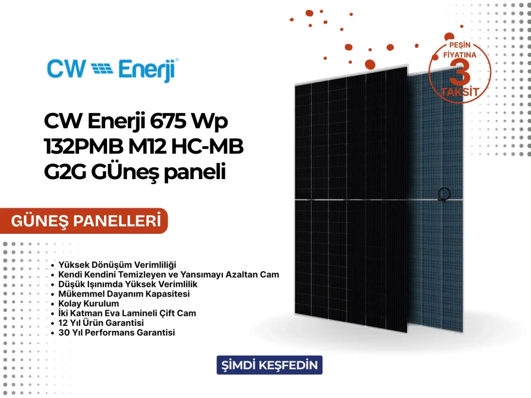 CW Enerji güneş paneli modelleri ile yüksek verimli solar enerji çözümleri